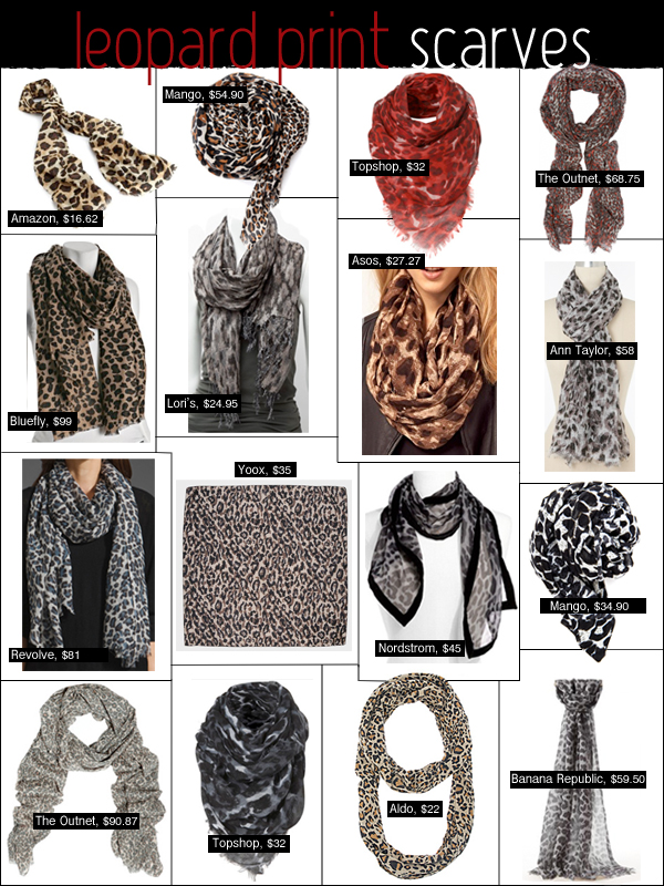 leopard scarf, leopard rosie huntington whiteley, leopard jessica alba, leopard olivia palermo